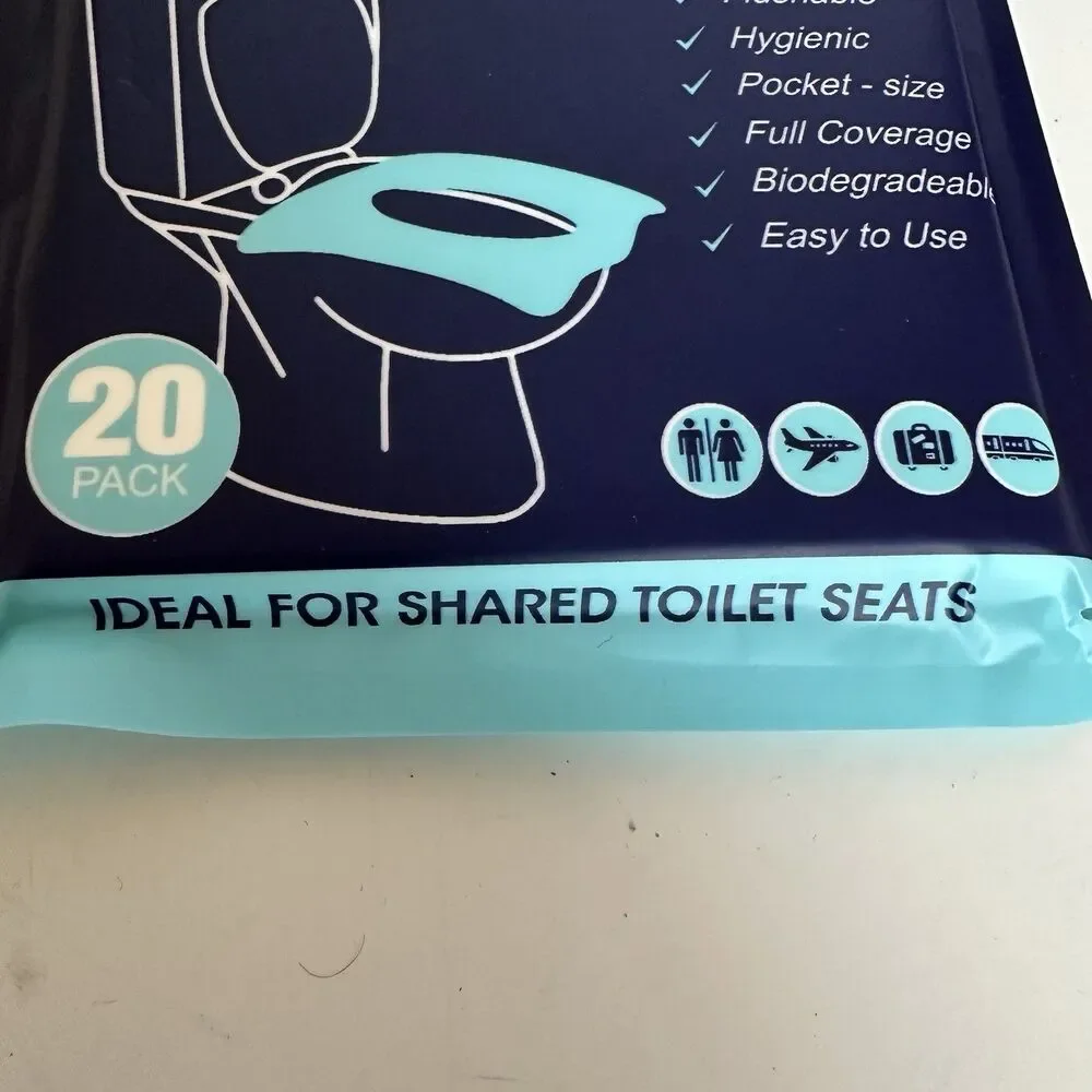 SFOPORD 100 Pieces Toilet Seat Covers Disposable Flushable Travel Public Bathroo